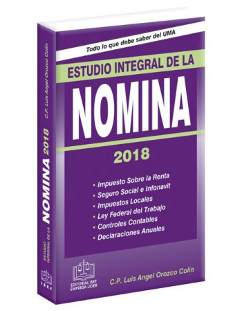 ESTUDIO INTEGRAL DE LA NÓMINA 2018