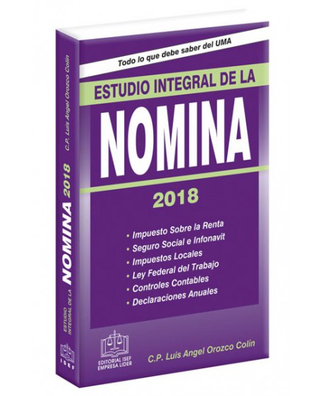 ESTUDIO INTEGRAL DE LA NÓMINA 2018