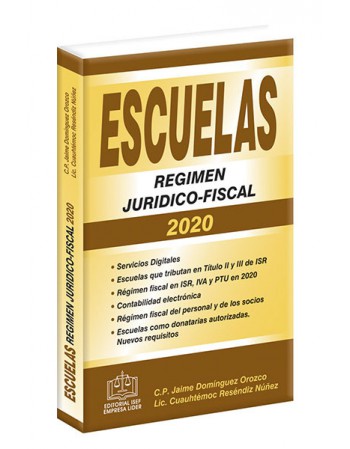 ESCUELAS RÉGIMEN JURÍDICO-FISCAL 2020