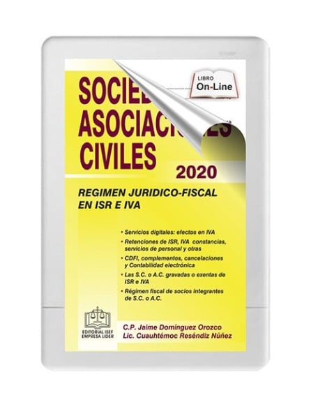 SOCIEDADES Y ASOCIACIONES CIVILES RÉGIMEN JURÍDICO-FISCAL 2020