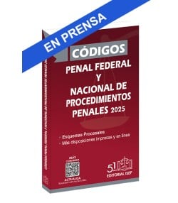 Códigos Penal Federal y Nacional de Procedimientos Penales 2025 (Bolsillo)