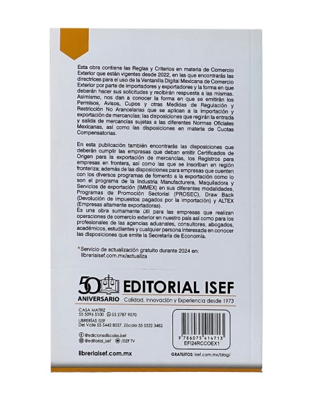 Reglas y Criterios de comercio exterior - Secretaría de Economía 2024 actualizables 2025