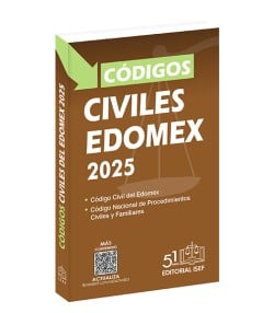 Códigos Civiles del Estado de México 2025 (Bolsillo)