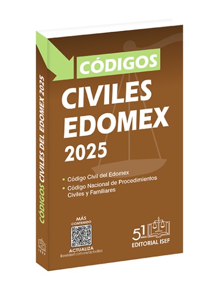 Códigos Civiles del Estado de México 2025 (Bolsillo)