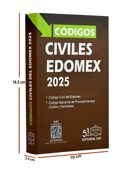 Códigos Civiles del Estado de México 2025 (Bolsillo)
