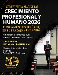 CONFERENCIA CRECIMIENTO PROFESIONAL Y HUMANO