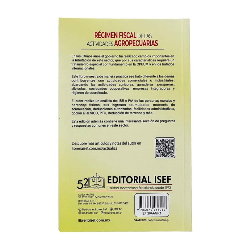 Régimen Fiscal AGROPECUARIO 2026