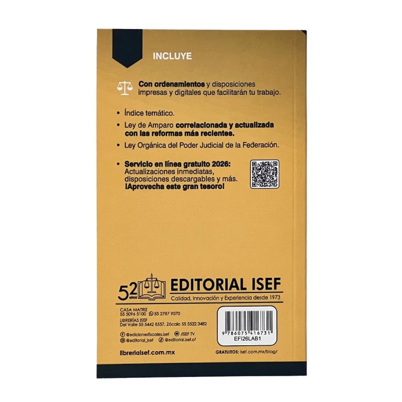 Ley de Amparo 2026 (Bolsillo)