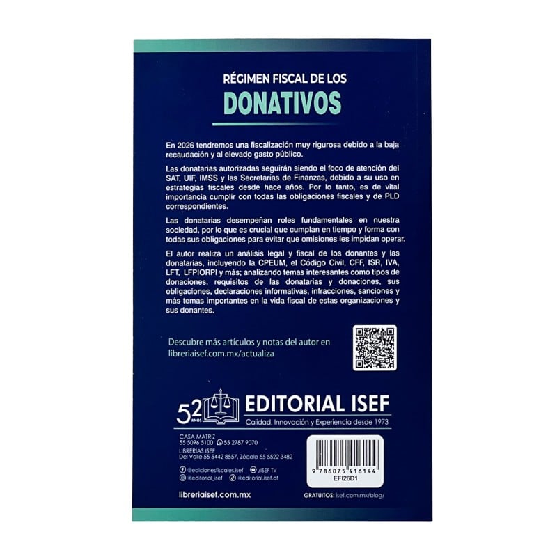 DONATIVOS 2026 - ISR  en donantes y donatarias