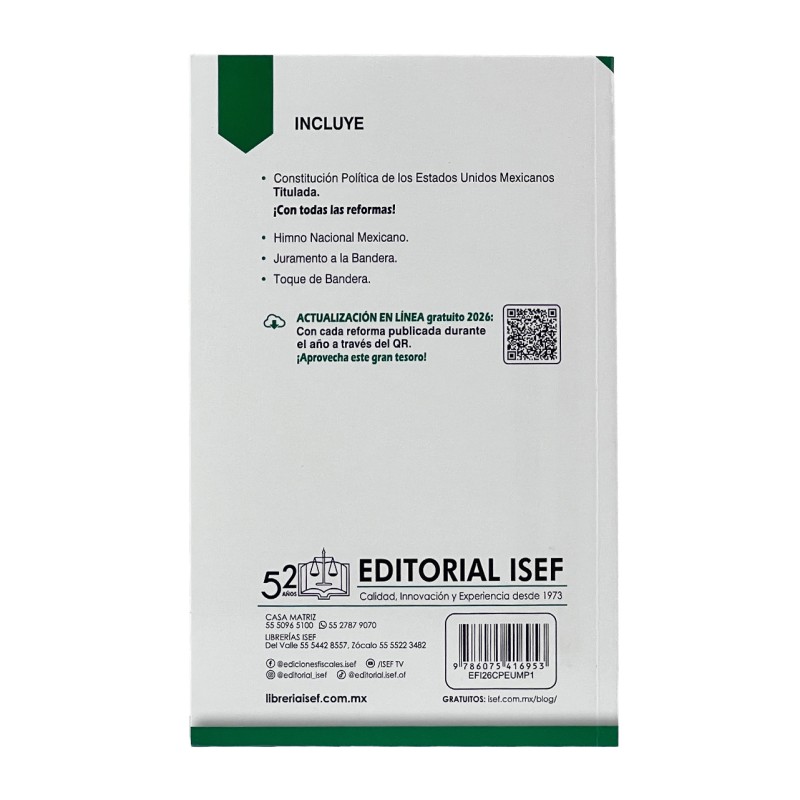 Constitución Política de los Estados Unidos Mexicanos 2026 (Profesional)