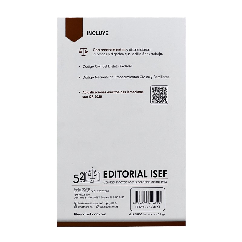 Códigos Civiles de la CDMX 2026 (Profesional)