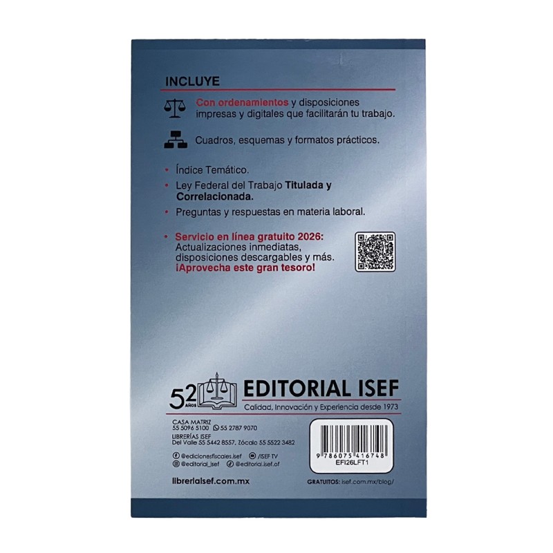 Ley Federal del Trabajo (Bolsillo) 2026