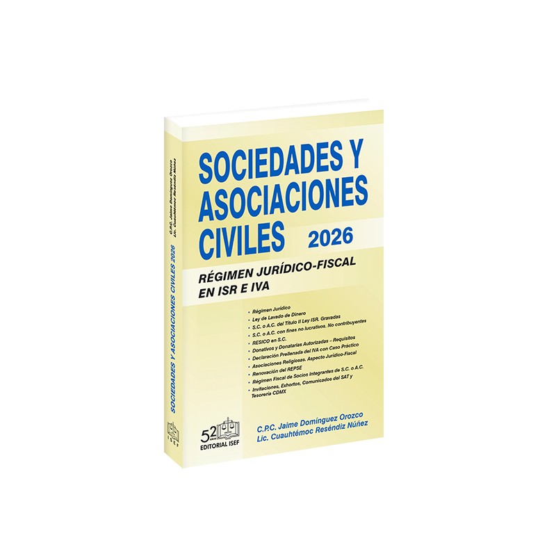 Sociedades y Asociaciones Civiles Régimen Jurídico-Fiscal 2026