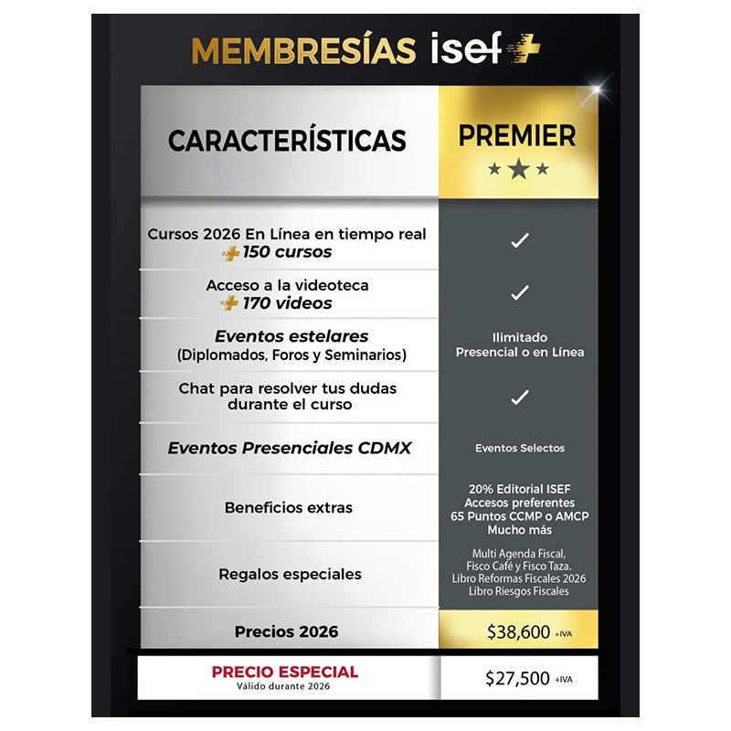 MEMBRESÍA DE CURSOS ISEF - PREMIER 2026