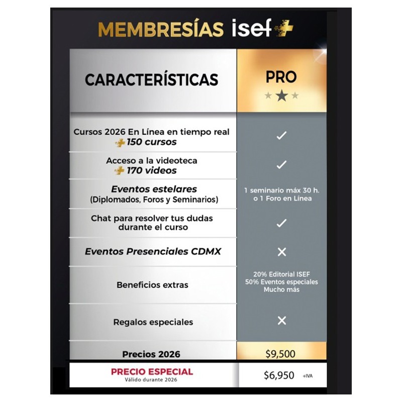 MEMBRESÍA DE CURSOS ISEF - PRO 2026