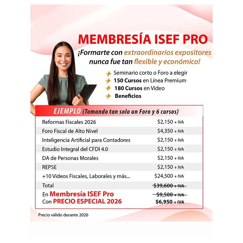 MEMBRESÍA DE CURSOS ISEF - PRO 2026