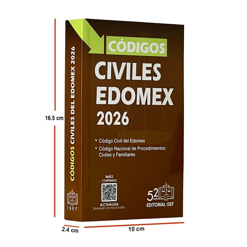 Códigos Civiles del Estado de México 2026 (Bolsillo)