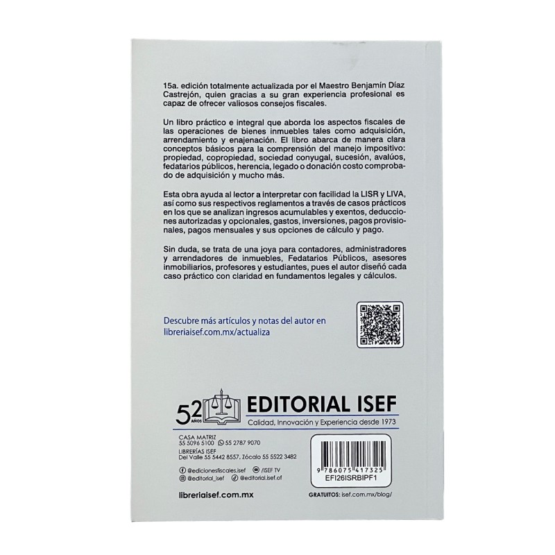 Estudio Práctico del ISR E IVA de Bienes Inmuebles 2026