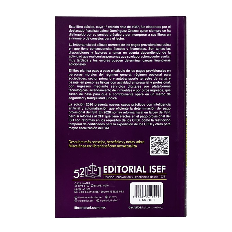 Pagos Provisionales del ISR 2026