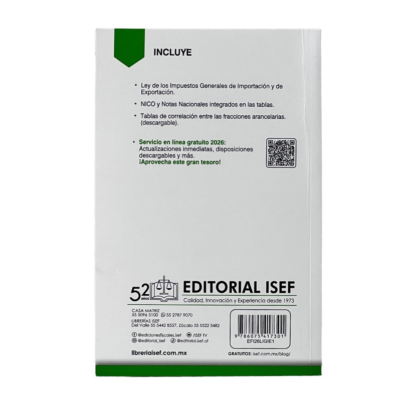 LIGIE - Ley de los Impuestos Generales de Importación y Exportación 2026