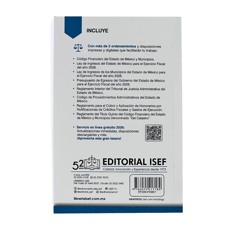 Código Financiero del Estado de México Económico 2026