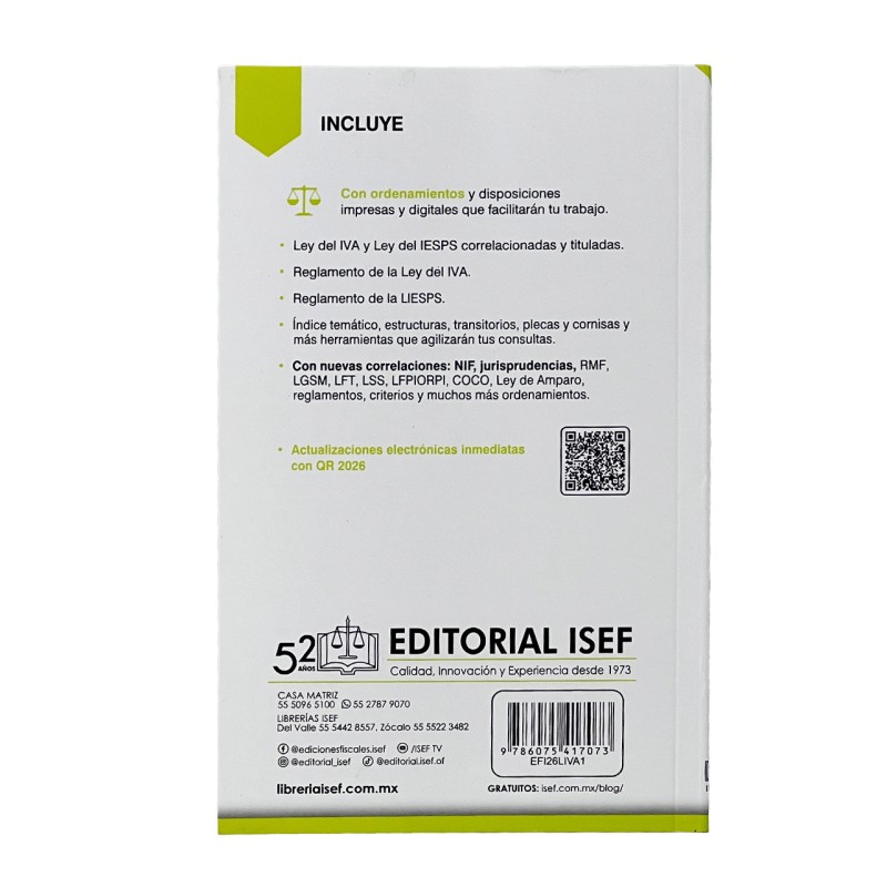 Leyes del IVA e IESPS 2026