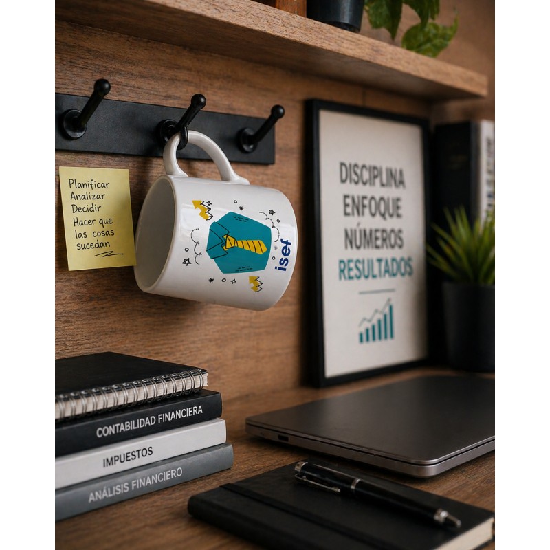 Taza blanca "propiedad de un atractivo e inteligente contador"
