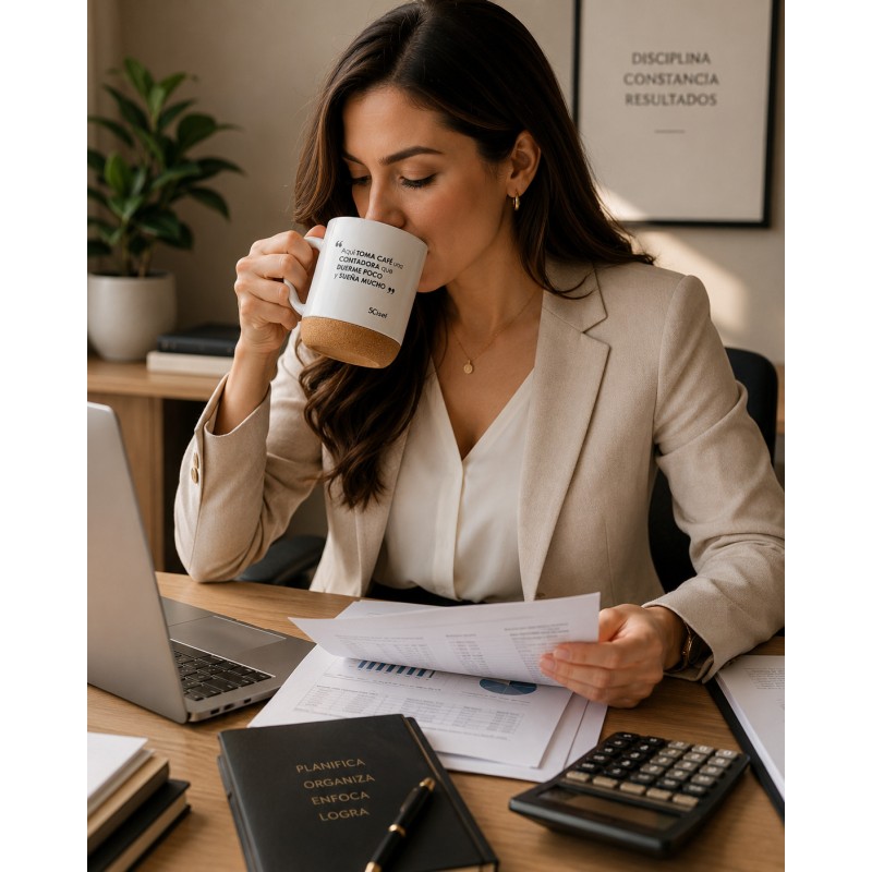 Taza 10 oz "Contadora Toma Café"