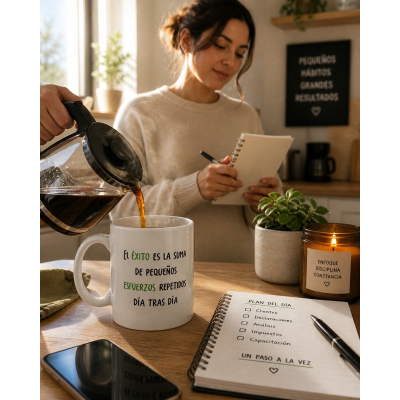 Taza El éxito con pequeños esfuerzos
