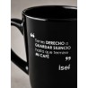 Taza negra abogado "Tienes derecho a guardar silencio"
