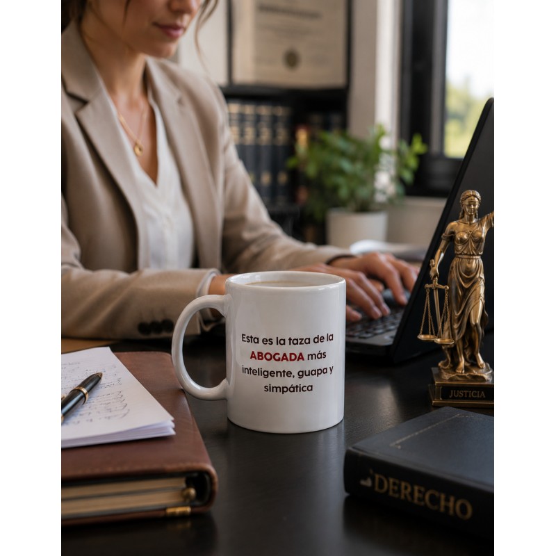 Taza de la Abogada "Más inteligente y guapa"