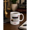 Taza blanca "En una relación con las leyes"