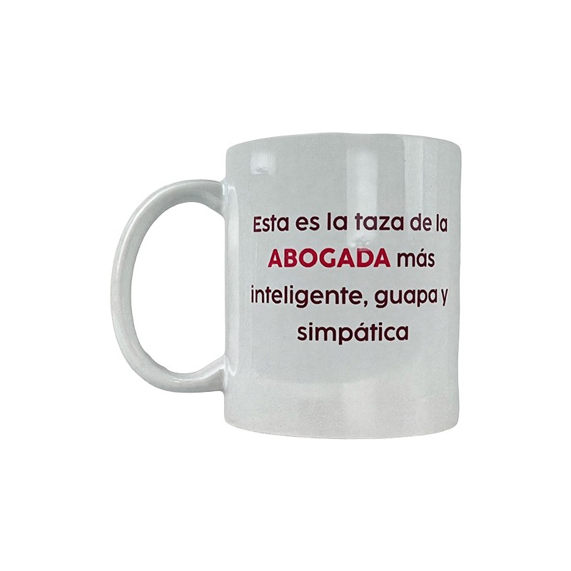 Taza de la Abogada "Más inteligente y guapa"