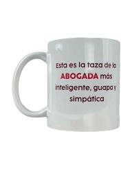 Taza de la Abogada "Más inteligente y guapa"