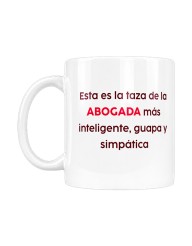 Taza de la Abogada "Más inteligente y guapa"